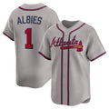 Atlanta Braves #1 Ozzie Albies Gray FOULKSSHOP Road Limited Player Jersey