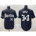 Boston Red Sox #34 David Ortiz Black Fedasgoge Gothic Vapor Limited Stitched Jersey