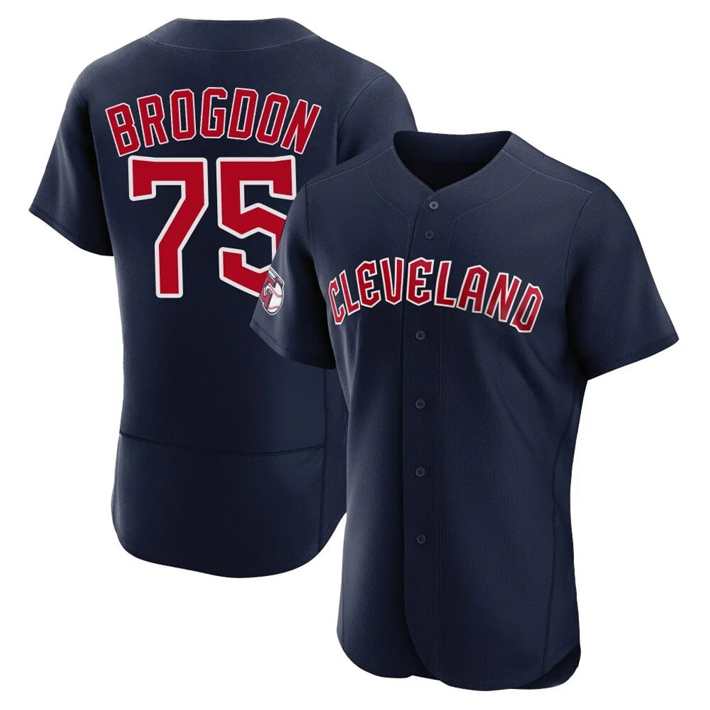 Cleveland Guardians #75 Connor Brogdon Player Navy Fedasgoge Limited Elite Home Stitched Jerseys