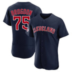 Cleveland Guardians #75 Connor Brogdon Player Navy Fedasgoge Limited Elite Home Stitched Jerseys