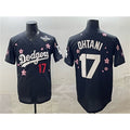 Los Angeles Dodgers #17 Shohei Ohtani Black Fedasgoge 2025 World Series Patch Tokyo Series Limited Stitched Jersey