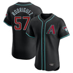 Arizona Diamondbacks #57 Eduardo Rodriguez Player Black Fedasgoge Limited Elite Home Game Stitched Jerseys