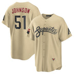 Arizona Diamondbacks #51 Randy Johnson Gold Fedasgoge Sand City Connect Replica Player Jersey