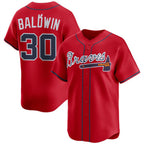 Atlanta Braves #30 Drake Baldwin Red FOULKSSHOP 2025 Alternate Limited Stitched Jersey