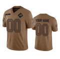 Custom B.Bills Active Player 2023 Brown Fedasgoge Salute To Service Limited Stitched Jersey