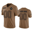 Custom B.Bills Active Player 2023 Brown Fedasgoge Salute To Service Limited Stitched Jersey