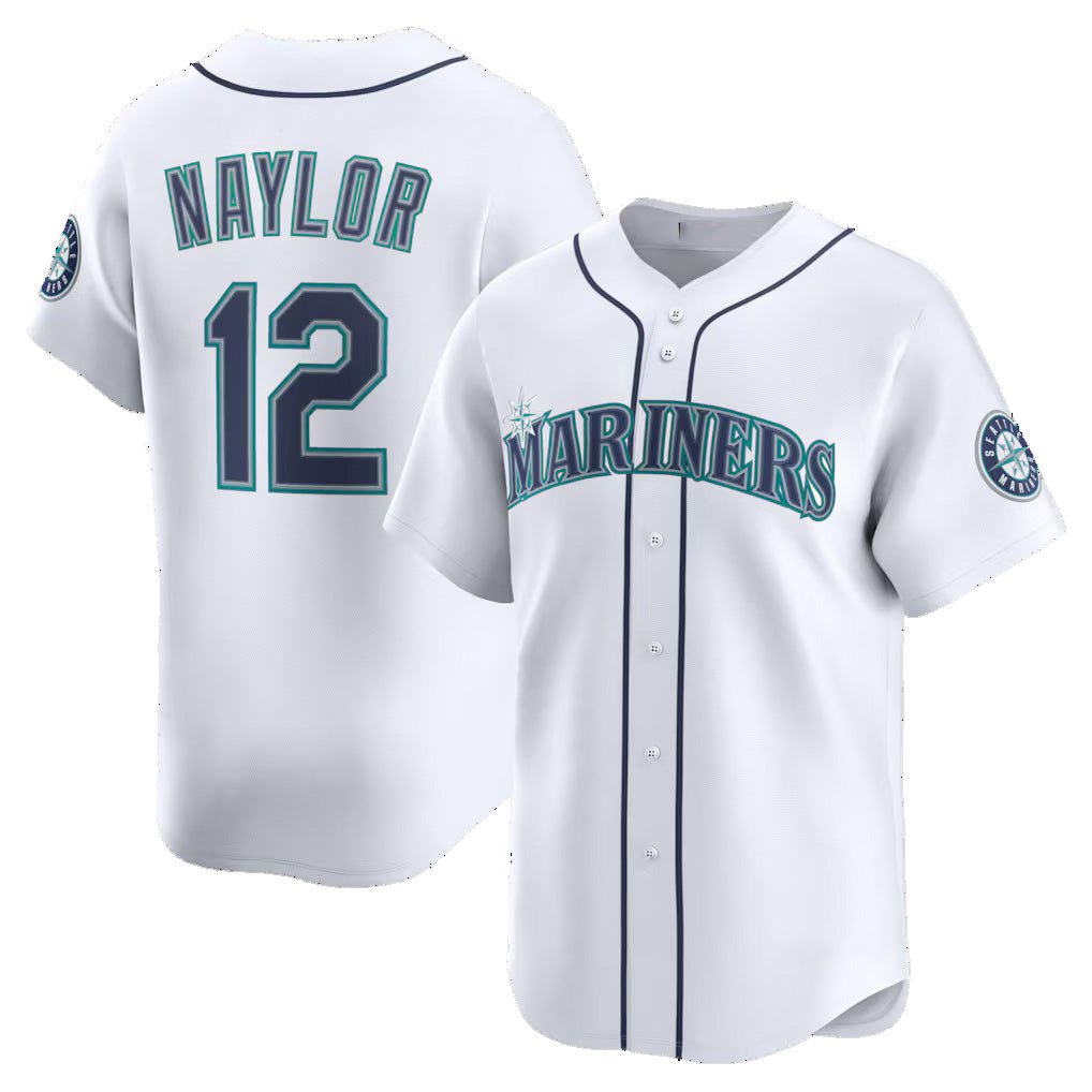 Seattle Mariners #12 Josh Naylor White Fedasgoge Home Limited Jersey