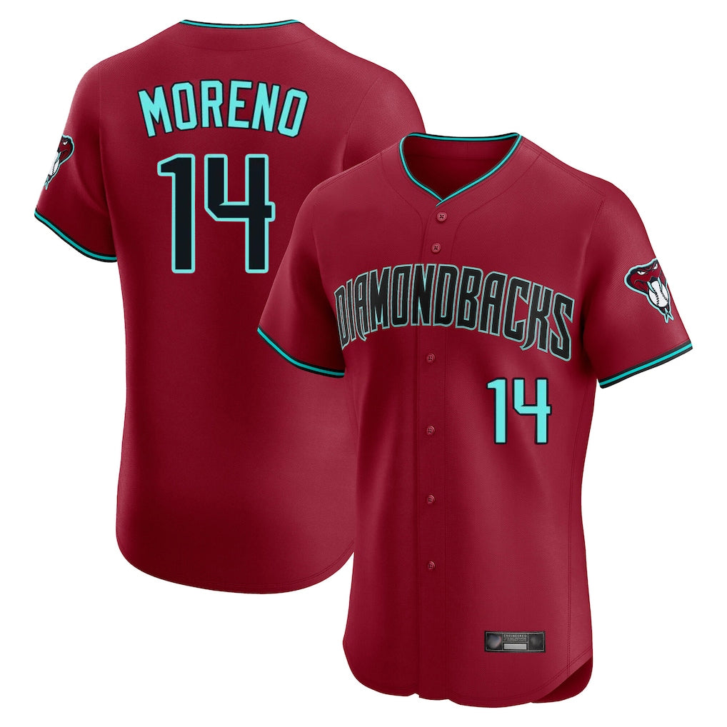 Arizona Diamondbacks #14 Gabriel Moreno Player Red Fedasgoge Limited Elite Home Game Stitched Jerseys