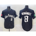 Los Angeles Dodgers #8 Enrique Hernandez Black Fedasgoge Mexico 2025 LA Gothic Style With Fernando Patch Vapor Premier Limited Stitched Jersey