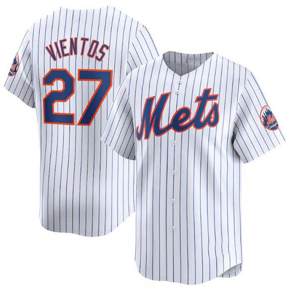 New York Mets #27 Mark Vientos White Fedasgoge 2024 Home Limited Stitched Jersey
