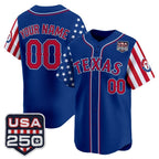 Custom Texas Rangers America 250 Edition Vapor Premier Limited Royal Fedasgoge Stitched Jerseys