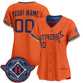 Custom Houston Astros Active Player Orange Fedasgoge 2025 City Connect Limited Stitched Jersey