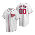 Custom Washington Nationals White Fedasgoge Stitched Cool Base Home Jersey