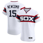 Chicago White Sox #15 Sean Newcomb Player White Fedasgoge T-shirt Limited Elite Home Stitched Jerseys