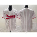 Philadelphia Phillies Blank White Fedasgoge Pinstripe Cool Base Stitched Jersey