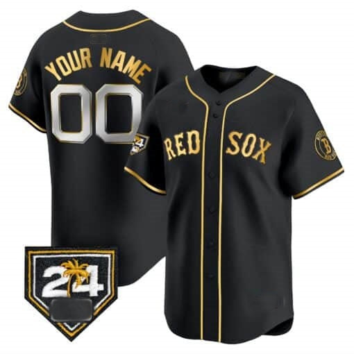 Custom Boston Red Sox 2024 Spring Training Patch Vapor Premier Limited Jersey ¨C All Stitched-Black Fedasgoge