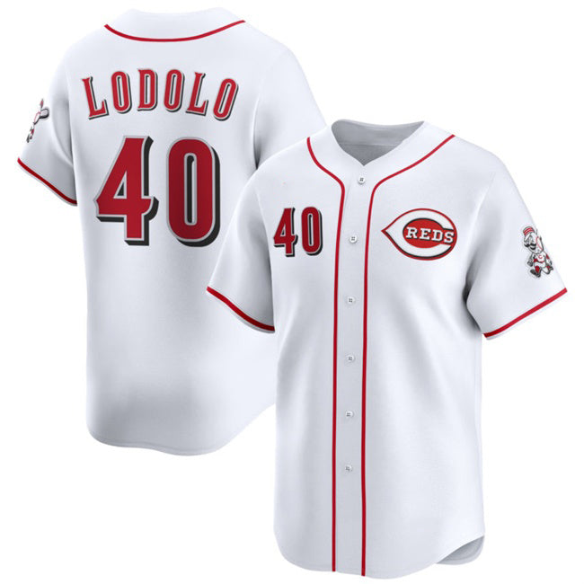 Cincinnati Reds #40 Nick Lodolo White Fedasgoge Home Limited Stitched Jersey
