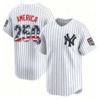 New York Yankees #250 AMERICA White Fedasgoge USA 250 Fourth of July Limited Stitched Jersey