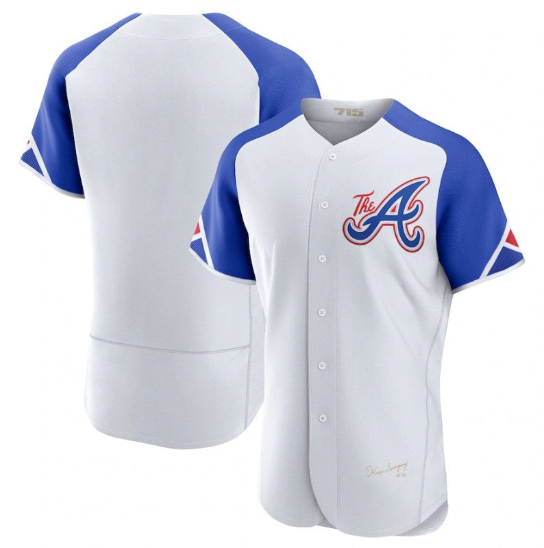 Atlanta Braves Blank White Fedasgoge 2023 City Connect Flex Base Stitched Jersey 1