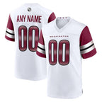 Custom W.Commanders White Fedasgoge Game Player Jersey