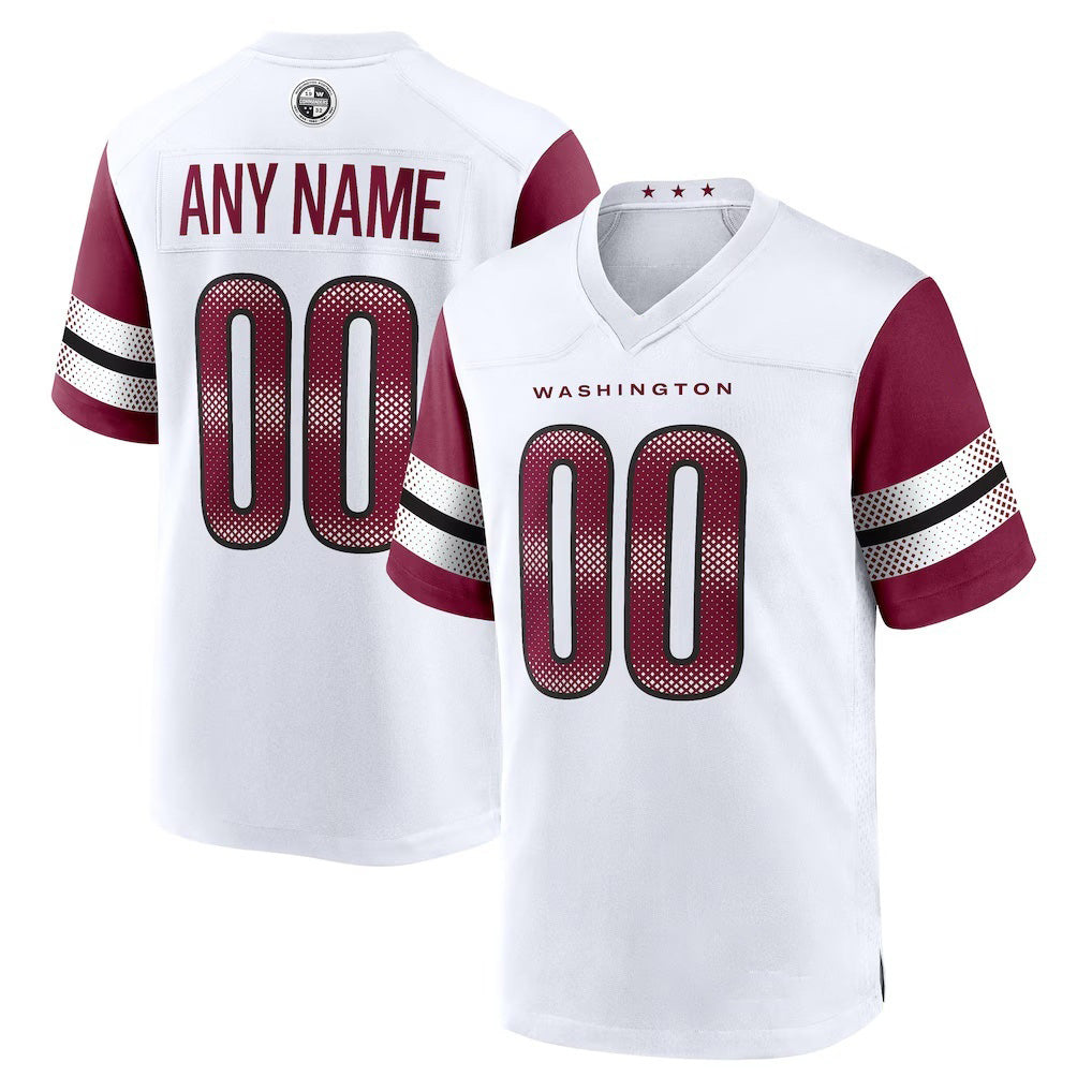 Custom W.Commanders White Fedasgoge Game Player Jersey