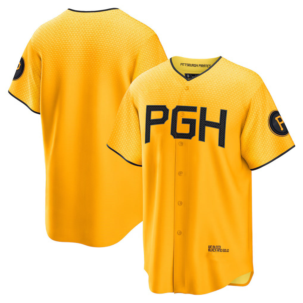 Pittsburgh Pirates Gold Fedasgoge City Connect Replica Jersey