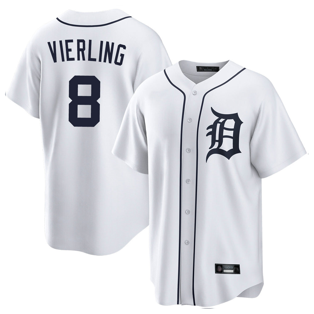 Detroit Tigers #8 Matt Vierling Player White Fedasgoge Home Game Stitched Jerseys