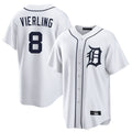 Detroit Tigers #8 Matt Vierling Player White Fedasgoge Home Game Stitched Jerseys