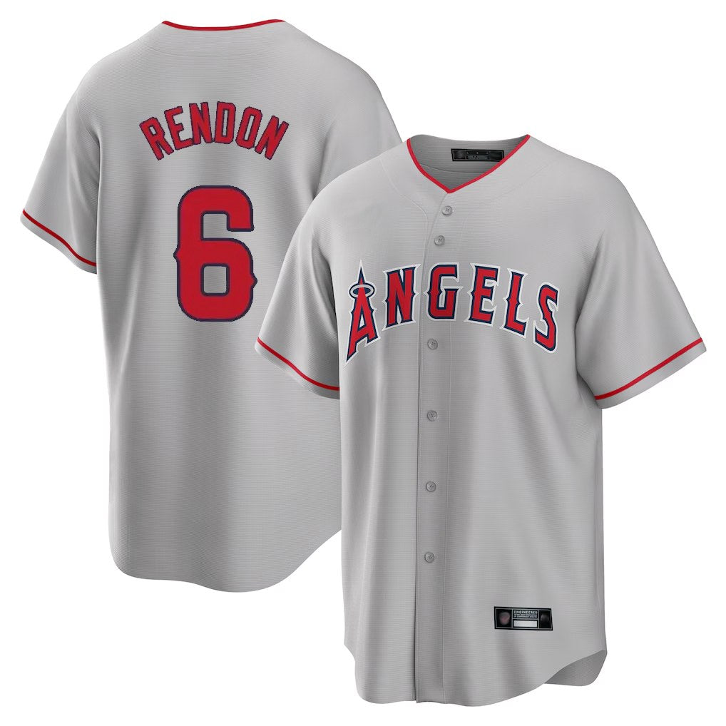 Los Angeles Angels #6 Anthony Rendon Player Gray Fedasgoge Home Game Stitched Jerseys