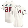Arizona Diamondbacks #20 Luis Gonzalez Player Cream Fedasgoge Limited Elite Home Game Stitched Jerseys
