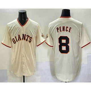 San Francisco Giants #8 Hunter Pence Cream Fedasgoge Limited Stitched Jersey