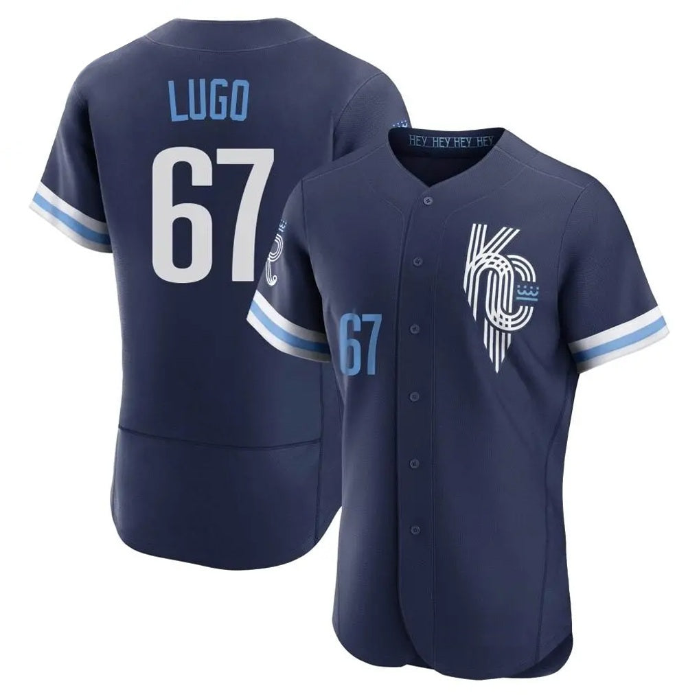 Kansas City Royals #67 Seth Lugo Player Navy Fedasgoge City Connect Limited Elite Home Stitched Jerseys