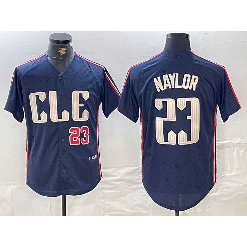 Cleveland Guardians #23 Josh Naylor Number Navy Fedasgoge 2024 City Connect Limited Stitched Jersey