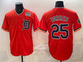 Detroit Tigers #25 Gleyber Torres Orange Fedasgoge 2026 Alternate USA 250' Patch Vapor Premier Limited Stitched Jersey