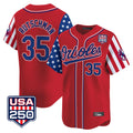 Baltimore Orioles #35 Adley Rutschman Player Red Fedasgoge USA 250 Independence Day Vapor Premier Limited Home Game Stitched Jerseys