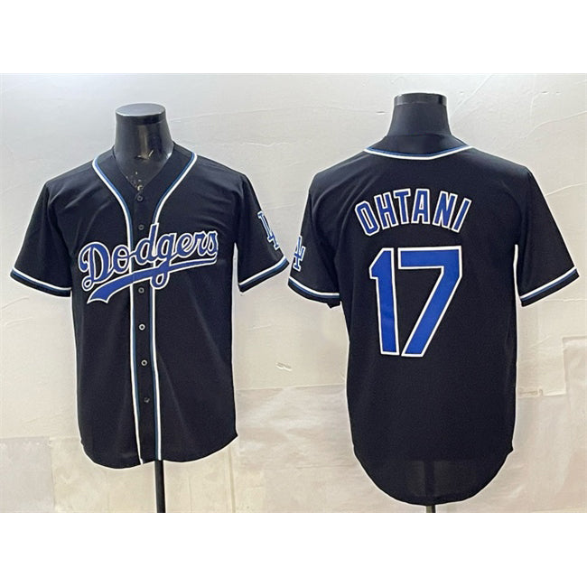 Los Angeles Dodgers #17 Shohei Ohtani Black Fedasgoge Fashion Cool Base Stitched Jersey