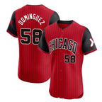 Chicago White Sox #58 Seranthony Dominguez Player Red Fedasgoge City Connect Limited Elite Home Stitched Jerseys