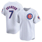 Chicago Cubs #7 Dansby Swanson White Fedasgoge Home Limited Player Jersey