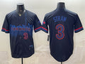 Toronto Blue Jays #3 Myles Straw Navy Fedasgoge 2024 City Connect Limited Stitched Jersey