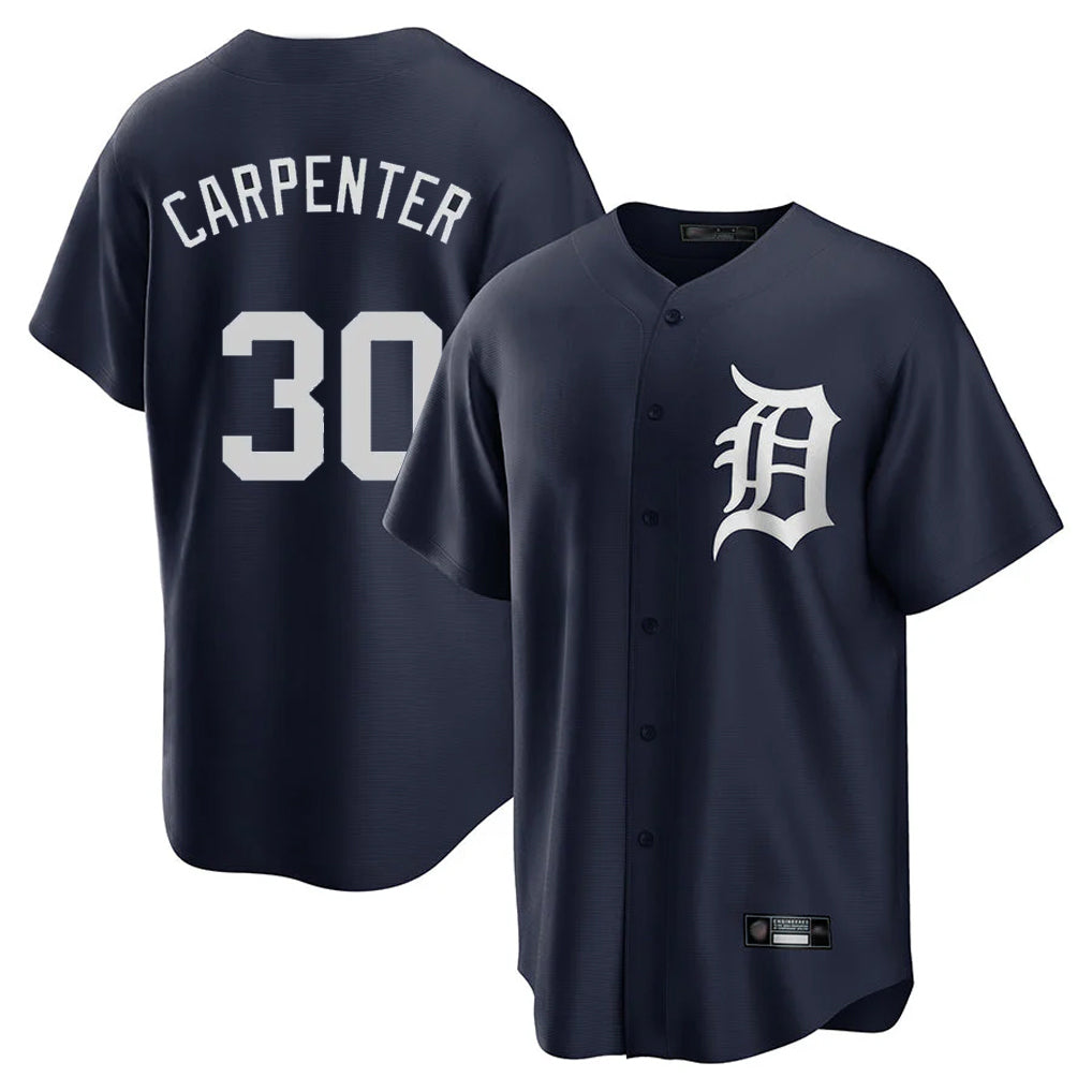 Detroit Tigers #30 Kerry Carpenter Player Navy Fedasgoge Game Home Stitched Jerseys