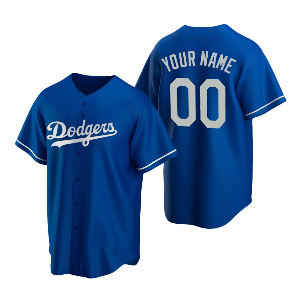 Custom Los Angeles Dodgers Royal Fedasgoge Stitched Cool Base Jersey