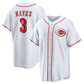 Cincinnati Reds #3 Ke'Bryan Hayes White Fedasgoge Home Replica Jersey