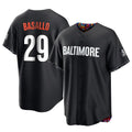 Baltimore Orioles #29 Samuel Basallo Player Black Fedasgoge City Connect Home Game Stitched Jerseys