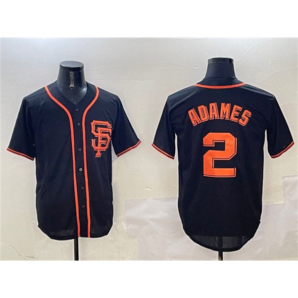 San Francisco Giants #2 Willy Adames Black Fedasgoge Cool Base Stitched Jersey