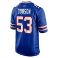 B.Bills #53 Tyrel Dodson Royal Fedasgoge Game Player Jersey