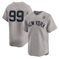 New York Yankees #99 Aaron Judge Gray Fedasgoge 2024 World Series Limited Stitched Jersey