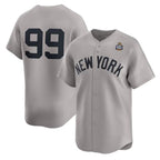 New York Yankees #99 Aaron Judge Gray Fedasgoge 2024 World Series Limited Stitched Jersey