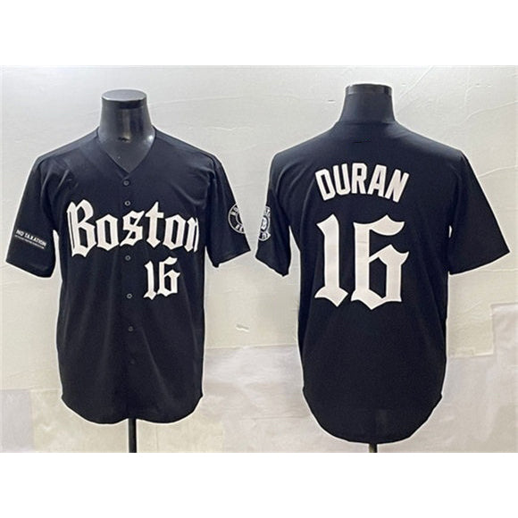 Boston Red Sox #16 Jarren Duran Black Fedasgoge Gothic Vapor Limited Stitched Jersey