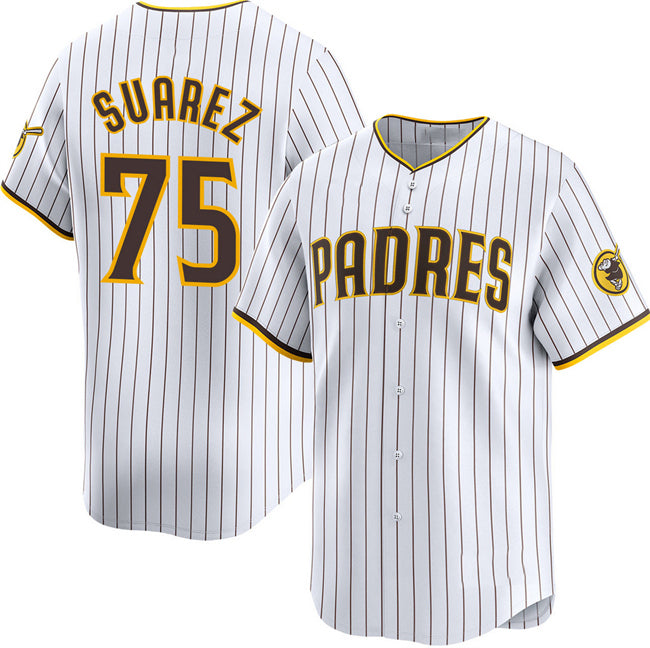 San Diego Padres #75 Robert Suarez White Fedasgoge 2024 Home Limited Stitched Jersey