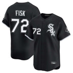 Chicago White Sox #72 Carlton Fisk Player Black Fedasgoge Limited Home Stitched Jerseys